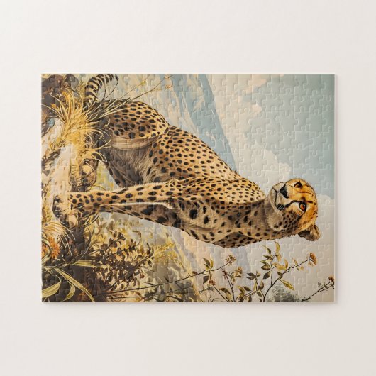 Vintag Cheetah Puzzle (Horizontal)