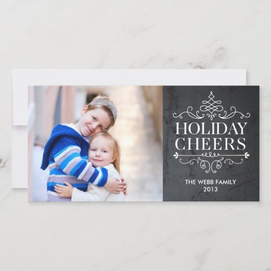 Vintag Chef 1 Foto Fotokarte Feiertagskarte (Vorderseite)