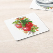 Vintag Cherries-Abbildung Rechteckiger Pappuntersetzer (angewinkelt)