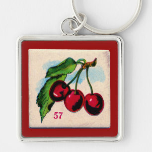 Vintag Cherries Game Card Schlüsselanhänger
