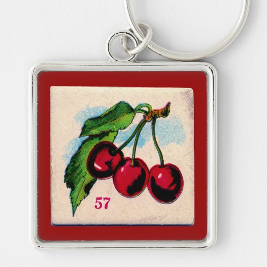 Vintag Cherries Game Card Schlüsselanhänger (Vorne)