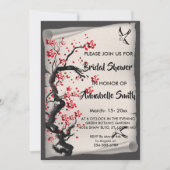 Vintag Cherry Blossom Brautparty Einladung (Vorderseite)