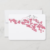 Vintag Cherry Blossom Chickadee Wedding RSVP Karte (Rückseite)