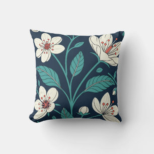 Vintag Cherry Blossom - elegant Nahtlos Kissen