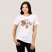 Vintag Cherry Blossom Love Bird Tri-Blend Shirt (Vorderseite voll)