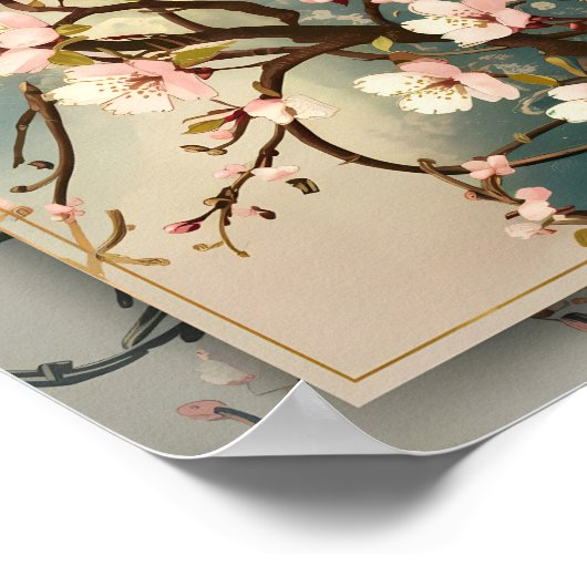Vintag Cherry Blossom Poster (Ecke)