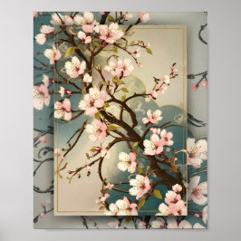 Vintag Cherry Blossom Poster