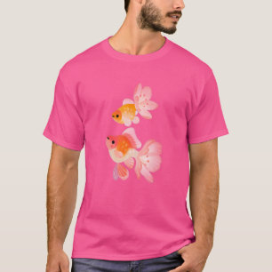 Vintag Cherry Blossom Sakura Japanischer Goldfish T-Shirt