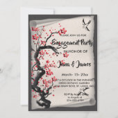 Vintag Cherry Blossom Verlobung Einladung (Vorderseite)