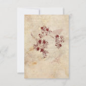 Vintag Cherry Blossom Wedding RSVP Einladung (Rückseite)