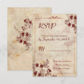 Vintag Cherry Blossom Wedding RSVP Einladung (Vorne/Hinten)