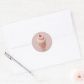 Vintag Cherry Topped Milkshake Runder Aufkleber (Umschlag)