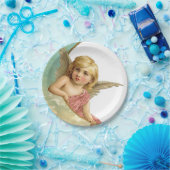 Vintag Cherub Moon Pappteller (Party)