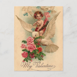 Vintag Cherub My Valentine Feiertagspostkarte