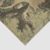 Vintag Cheshire Cat Alice im Wunderland Decoupage Seidenpapier (Detail)