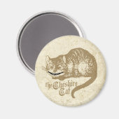 Vintag Cheshire Cat Illustration Magnet (Vorderseite/Rückseite)