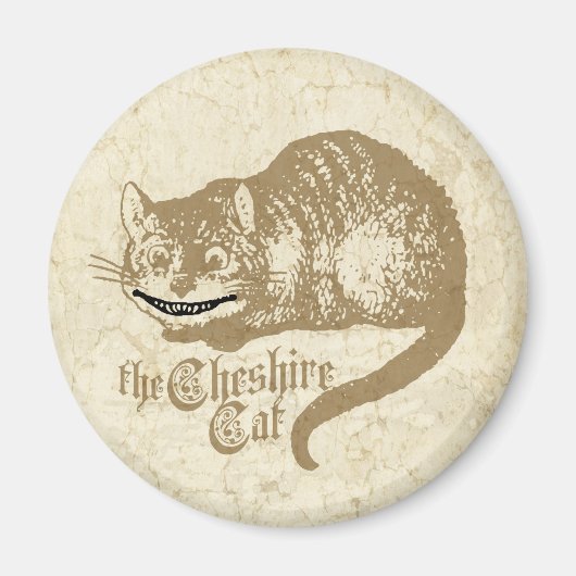 Vintag Cheshire Cat Illustration Magnet (Vorne)