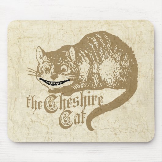 Vintag Cheshire Cat Illustration Mousepad (Vorne)