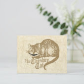 Vintag Cheshire Cat Illustration Postkarte (Stehend Vorderseite)
