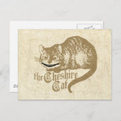 Vintag Cheshire Cat Illustration Postkarte (Vorne/Hinten)
