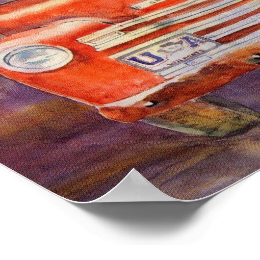 Vintag Chevy Canvas Print Poster (Ecke)