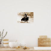 Vintag Cheyenne Warriors Canvas Print Poster (Küche)
