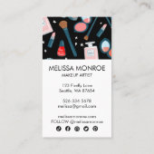 Vintag Chic Beauty Makeup Artist Girl Visitenkarte (Rückseite)