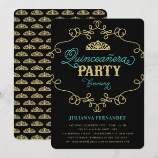 Vintag Chic Blühte Quinceanera Geburtstagsparty Einladung