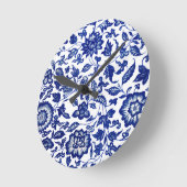 Vintag-Chic-Blumendesign Runde Wanduhr (Winkel)