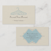 Vintag Chic Boutique Hanger Kleidung Mode Visitenkarte (Vorne/Hinten)