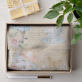 Vintag Chic Fantasy Alice im Wunderland Decoupage Seidenpapier (Geschenk)