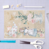 Vintag Chic Fantasy Alice im Wunderland Decoupage Seidenpapier (Handwerk)