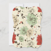 Vintag Chic Floral Wedding Brautparty Einladung (Rückseite)