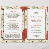 Vintag Chic Floral Wedding Program (Vorderseite)