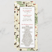 Vintag Chic Floral Wedding Programm (Vorne/Hinten)