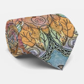 Vintag Chic Flower Garden Aquarellbilder Krawatte (Gerollt)