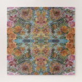 Vintag Chic Flower Garden Aquarellbilder Puzzle (Horizontal)