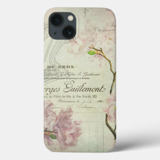 Vintag Chic Französisch Script Shabby Blume Corset Case-Mate iPhone Hülle
