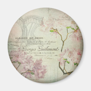 Vintag Chic Französisch Script Shabby Blume Corset Magnet