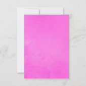 Vintag Chic Fuchsia und Lila Hochzeit RSVP Karte (Rückseite)