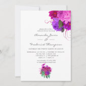 Vintag Chic Fuchsia und Lila Probe Einladung (Vorderseite)