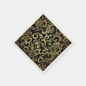 Vintag Chic Girly Gold Wirbel Serviette (Ecke)