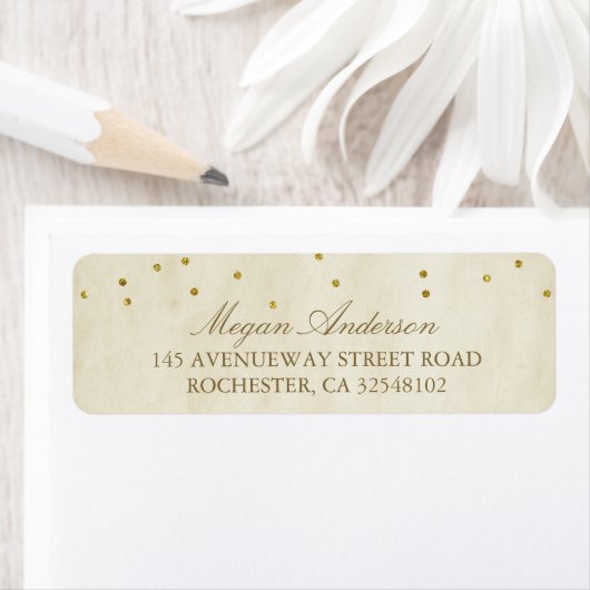 Vintag Chic Gold Confetti Wedding (Insitu)