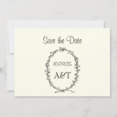 Vintag Chic Ivory Save the Date Card (Vorderseite)