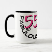 Vintag Chic Pink Bicycle 55 und Fabulous Geburtsta Tasse (Links)