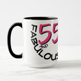 Vintag Chic Pink Bicycle 55 und Fabulous Geburtsta Tasse