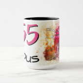 Vintag Chic Pink Bicycle 55 und Fabulous Geburtsta Tasse (Zentrum)