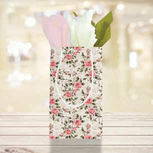 Vintag Chic Pink Roses Kleine Geschenktüte