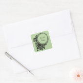 Vintag-Chic-Retro-Markendesign Quadratischer Aufkleber (Umschlag)