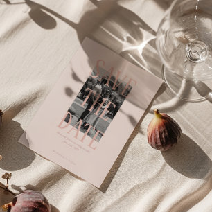 Vintag-chic-romantische Hochzeit retten das Datum Einladung